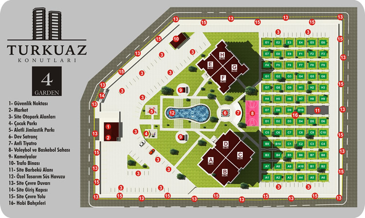 Turkuaz 4 Garden Site Plan
